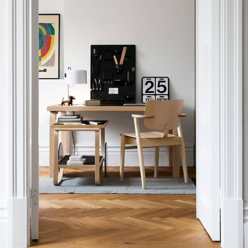 Carrello/tavolo d\'appoggio Tea Trolley 901 legno nero / Alvar Aalto, 1936 - ARTEK - Nero (linoleum) / Betulla - Betulla lamellare, MDF