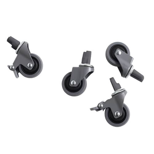  Casters metal grey / Set of 4 Casters - Hay - For Medium basket - Metal, Nylon, Rubber