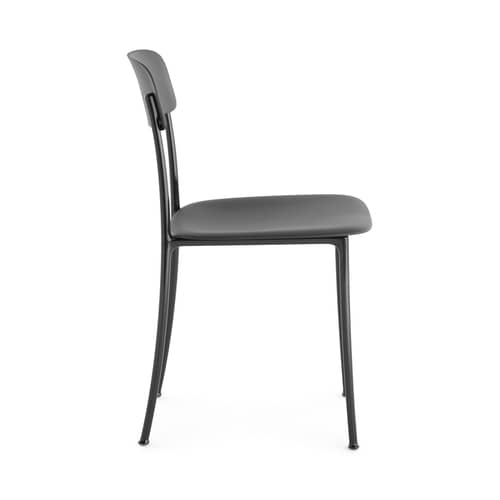 Savoia Chair plastic material grey - Kartell - Charcoal grey - Painted aluminium, Technopolymer