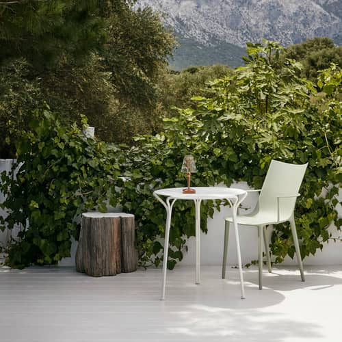 Chaise H.H.H plastique noir / Soft touch - Recyclé - Kartell - Noir mat (soft touch) - Technopolymère thermoplastique recyclé