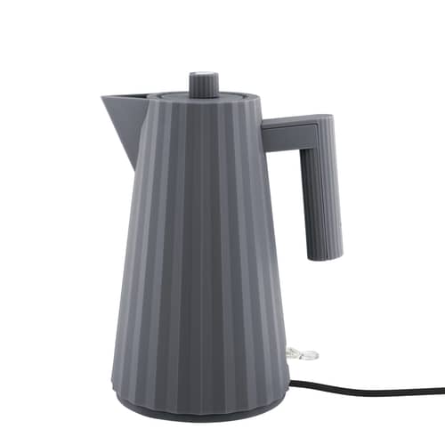 Plissé Electric kettle plastic material grey / 1.7 L - UK version - Alessi - Grey - Thermoplastic resin