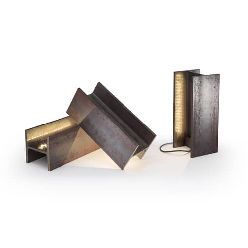 Lampada da posa Mais plus que cela je ne peux pas LED marrone metallo / LED INDOOR - H 35 cm - Nemo - H 35 cm / Ruggine - Ferro
