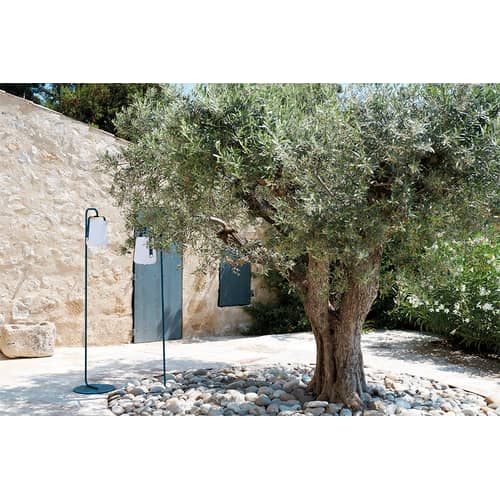 Lampe extérieur sans fil rechargeable Balad Small LED métal bleu / H 25 cm - USB - Fermob - Bleu Acapulco - Aluminium, Polyéthylène