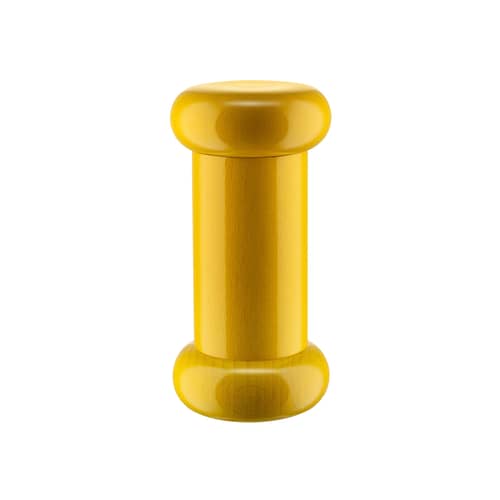 Moulin à épices Twergi / Alessi 100 Values Collection - Ettore Sottsass - H 15 cm - Alessi - Jaune - Céramique, Hêtre massif tourné certifié FSC