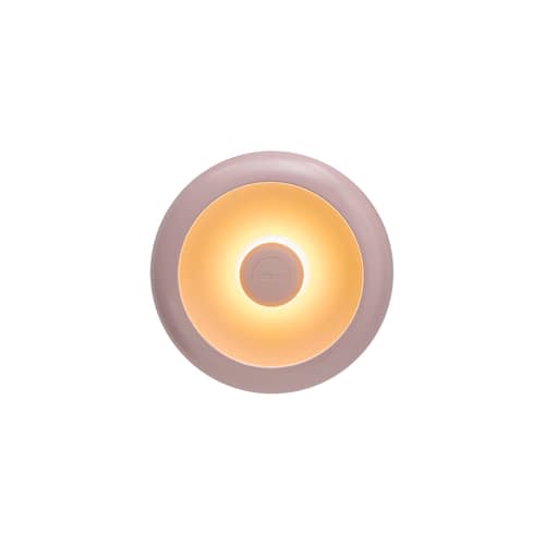 Oloha Small Outdoor wall light metal pink / Wireless lamp - Ø 22.5 cm - Fatboy - Powder pink - ABS, Silicone, Thermolacquered aluminium
