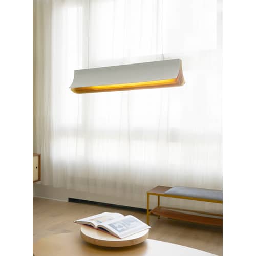 Pendelleuchte Respiro LED metall schwarz gold / L 90 cm - Aluminium - DCW éditions - Schwarz / Innen goldfarben - eloxiertes Aluminium