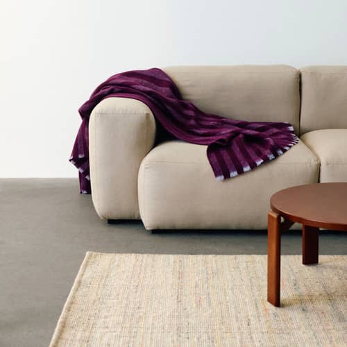 Plaid Duo violet / 130 x 180 cm - 100% laine - Hay - Prune - Laine