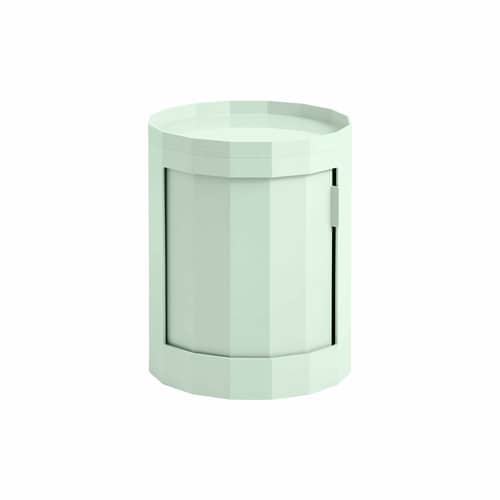 Rangement Facet Low vert menthe / H 49 cm - 1 porte / Avec roulettes - Hay - Vert menthe - ABS recyclé