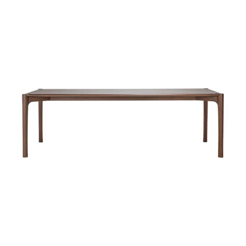 rechteckiger Tisch PI holz natur / 240 x 100 cm - Teakholz massiv / 10 Personen - Ethnicraft - 240 x 100 cm / Teakholz braun - Festes Teakholz gebeizt