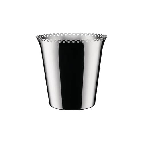 Seau à glace Edges métal / Ø 23 x H 23 cm - Alessi - Acier poli - Acier inoxydable poli