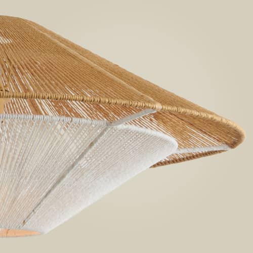 Sospensione Lumbini Small tessuto beige / Ø 50 cm - GOOD&MOJO - Beige - Corda