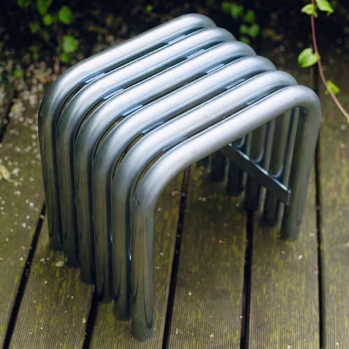 Tabouret Nokk métal - NOO.MA - Zinc - Acier galvanisé
