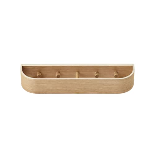 Appendiabiti Epoch Rack legno naturale / L 50 cm - Audo Copenhagen - Rovere naturale - Compensato, Impiallacciatura rovere