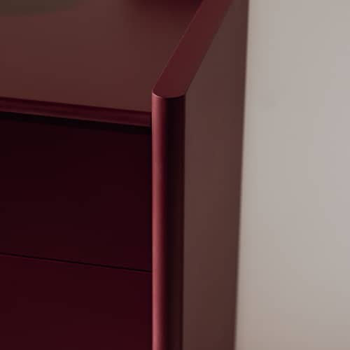 Buffet Rali bois rouge / L 160 x H 91 cm - NOO.MA - Vin de myrtille - MDF