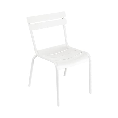 Chaise empilable Luxembourg métal blanc - Fermob - Blanc - Aluminium laqué