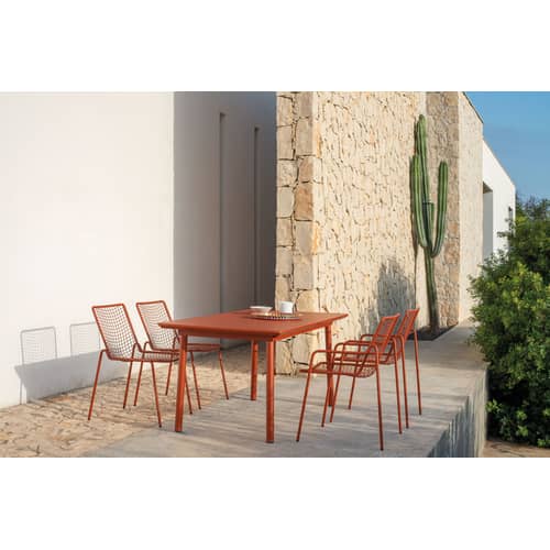 Chaise empilable Rio R50 métal blanc - Emu - Blanc mat - Acier