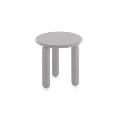Undique Mas Coffee table wood grey / Ø 48 x H 51 cm - Patricia Urquiola, 2023 - Kartell - Grey - Lacquered beechwood, Lacquered MDF