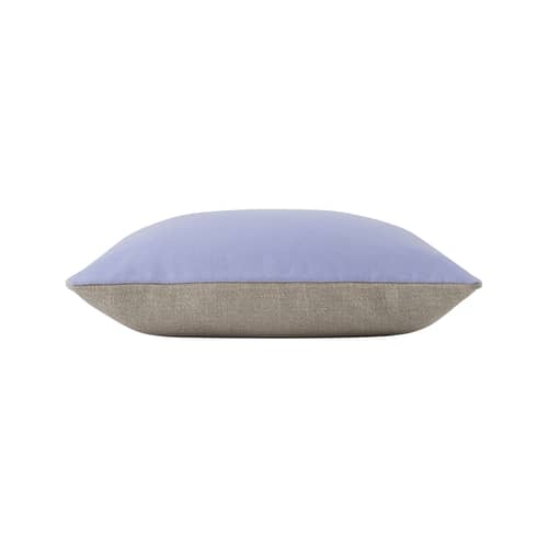 Coussin Mingle tissu beige / 55 x 35 cm - Bicolore - Muuto - Sable / Lilas - Polyester, Tissu Kvadrat