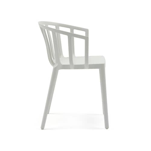 Fauteuil empilable Venice plastique blanc - Kartell - Blanc mat - Technopolymère thermoplastique recyclé