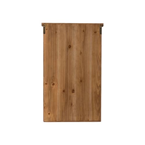Hazem Wall storage wood white / Compartmentalized display case - W 50 x D 14 x H 80 cm - Bloomingville - Antique white - Fir-tree, Soak glass