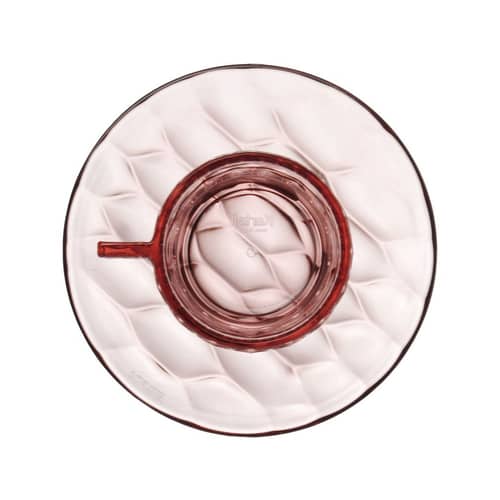 Kaffeetasse Jellies Family plastikmaterial rosa / Set aus Tasse und Untertasse - Kartell - Rosa - Thermoplastisches Polykarbonat