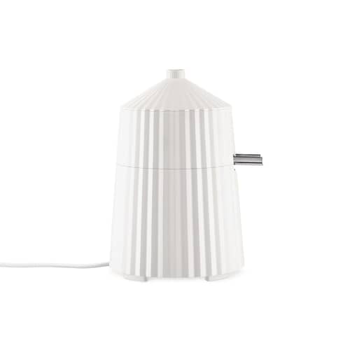 Presse-agrumes électrique Plissé blanc - Alessi - Blanc - Acier inoxydable, Résine thermoplastique