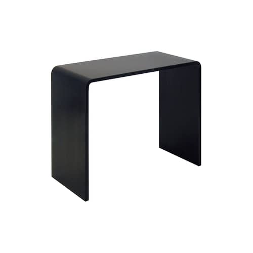 Console Solitaire / bureau - L 87 x Prof 42 x H 74 cm - Zeus - Acier noir - H 74 cm - Acier phosphaté