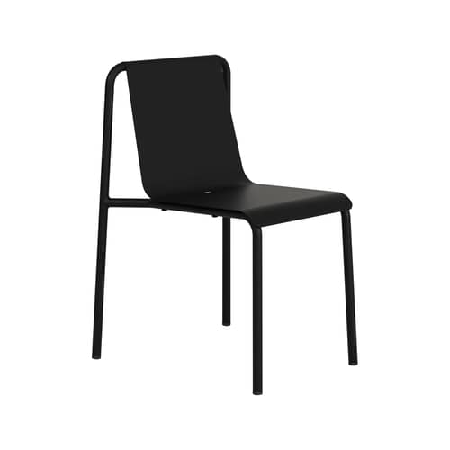 Panorama Stacking chair metal black - TIPTOE - Graphite black - Powder coated steel
