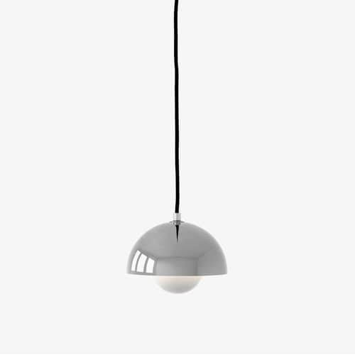Suspension Flowerpot VP10 métal / Ø16 cm - By Verner Panton, 1969 - &tradition - Plaqué chrome - Acier plaqué chrome