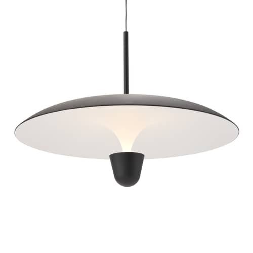Suspension Kantarell LED métal noir / Ø 55 cm - NEW WORKS - Noir - Acier, Aluminium