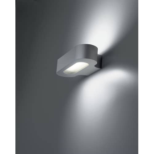Talo LED Wall light metal grey / L 21 cm - Artemide - Grey - Varnished aluminium
