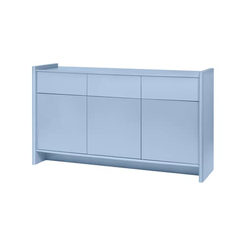 Buffet Rali bois bleu / L 160 x H 91 cm - NOO.MA - Bleu ciel - MDF