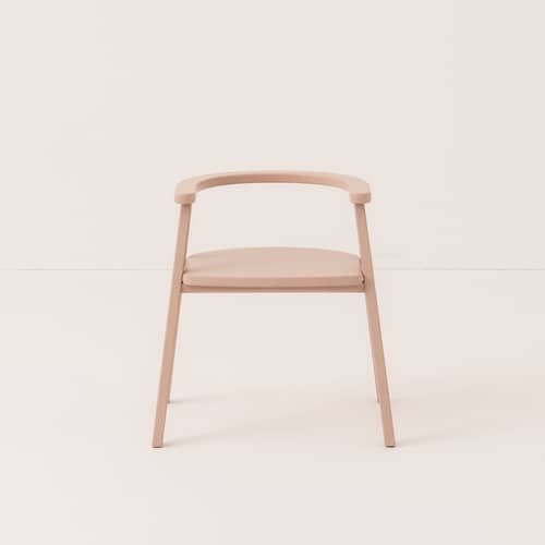 Chaise enfant Growing Green bois rose - NOBODINOZ - Rose Blush - Hêtre massif