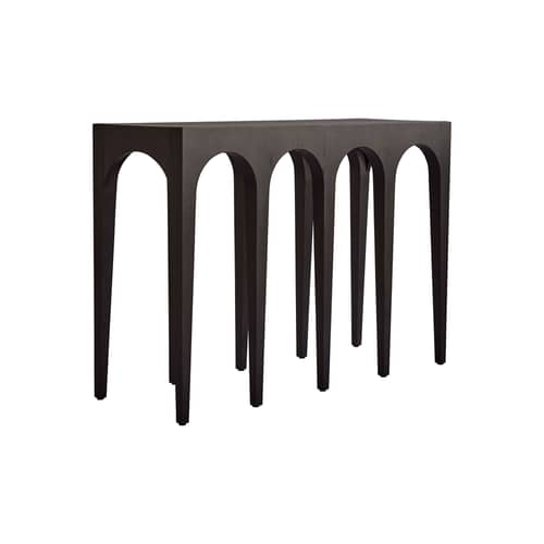 Console Bow Big bois noir / L 114 x P 40 x H 80 cm - 101 COPENHAGEN - Café noir - Chêne massif certifié FSC