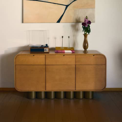 Leylia Dresser natural wood / L 150 cm - NV GALLERY - / L 150 cm - Ash veneer, Bois composite
