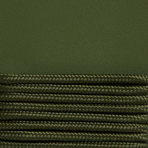 Fauteuil de repas Palissade Cord vert / Corde tissu recyclé - Hay - Vert Olive - Acier laqué époxy, Corde tissu polyester recyclé