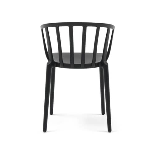 Fauteuil empilable Venice plastique noir - Kartell - Noir mat - Technopolymère thermoplastique recyclé