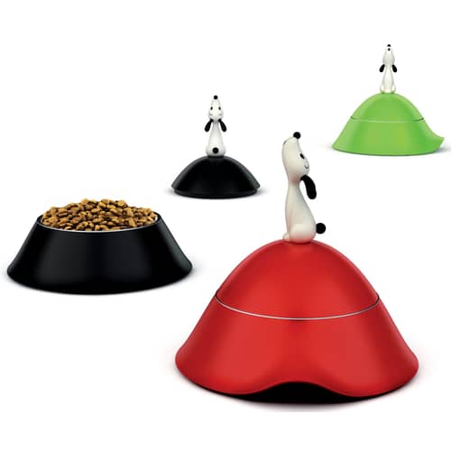 Gamelle Lulà métal plastique noir / pour chien - Alessi - Noir - Acier inoxydable, Résine thermoplastique