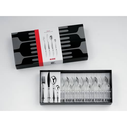 Ménagère Mami métal / Coffret 24 couverts - Alessi - Acier poli - Acier inoxydable poli