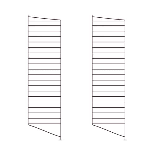 Lot de 2 montants de sol / 115 x P 30 cm - String Furniture - Marron foncé - Acier laqué