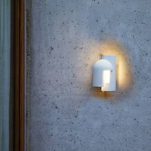 Outdoor-Wandleuchte Soul Story 1 LED - Outdoor stein weiß / Beton - DCW éditions - Nr.1 / Weiß - Beton