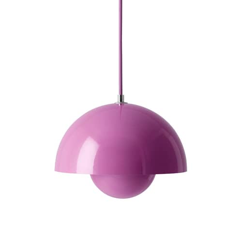 Pendelleuchte FlowerPot VP1 metall rosa / Ø 23 cm - By Verner Panton, 1968 - &tradition - Tangy rosa - lackierter Stahl