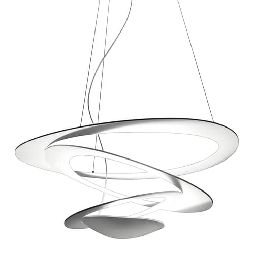 Pendelleuchte Pirce Mini metall weiß Halogenleuchte - Artemide - Weiß - klarlackbeschichtetes Aluminium