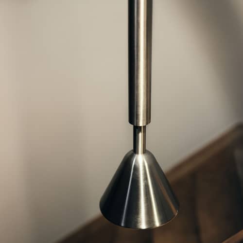 Pendelleuchte Pyl metall / Ø 21,6 x H 110 cm - drehbar - Petite Friture - Stahl poliert - polierter Stahl, Pressglas
