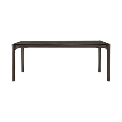 PI Rectangular table wood brown / 200 x 95 cm - 8 people - Ethnicraft - Dark Brown Teak - Solid teak