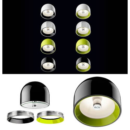 Suspension Wan métal noir - Flos - Noir - Aluminium