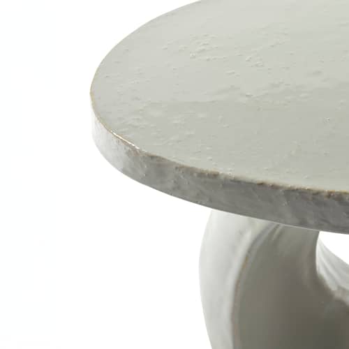 Table d\'appoint Amé 10 céramique gris / 52 x 37 x H 45 cm - Serax - Gris - Grès émaillé