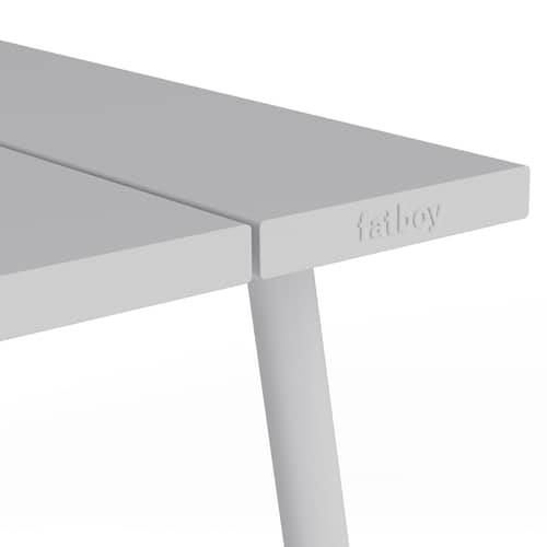 Table rectangulaire Fred\'s métal gris / 170 x 90 cm - 6 personnes - Fatboy - Gris clair - Aluminium