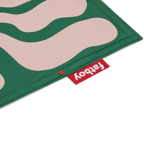 Tapis d\'extérieur Flying Carpet / 180 x 140 cm - Rembourré - Fatboy - Herbal / Vert & rose - Mousse, Polyester recyclé