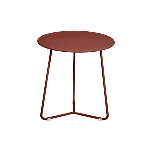 Tavolino d\'appoggio Cocotte metallo rosso marrone / Ø 34 x H 36 cm - Fermob - Ocra rossa - Acciaio verniciato